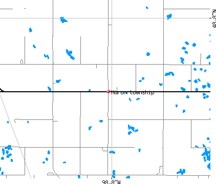 Huron township, ND map