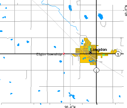 Elgin township, ND map