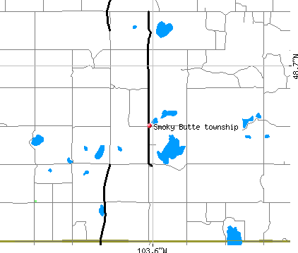 Smoky Butte township, ND map