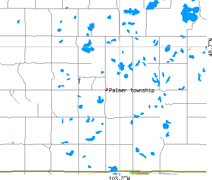 Palmer township, ND map