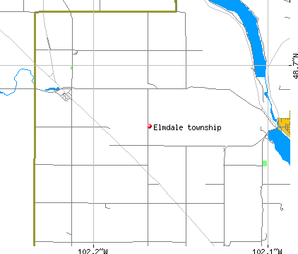 Elmdale township, ND map