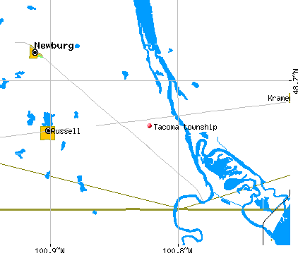 Tacoma township, ND map