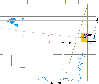 Cecil township, ND map