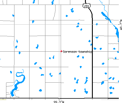 Sorenson township, ND map
