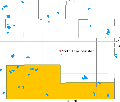 North Loma township, ND map
