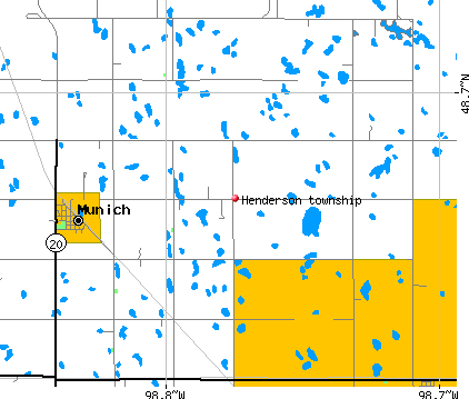 Henderson township, ND map