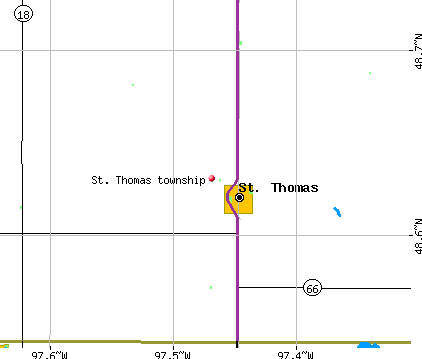 St. Thomas township, ND map