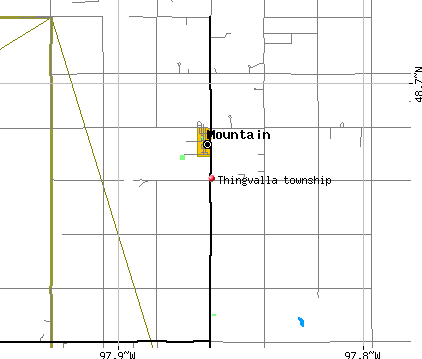 Thingvalla township, ND map