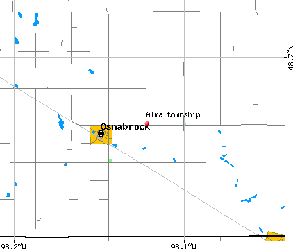 Alma township, ND map
