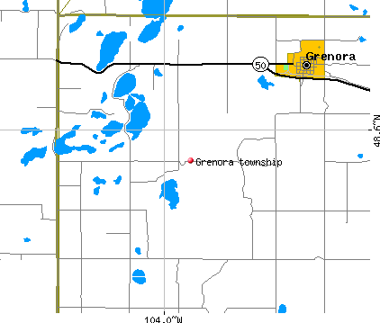 Grenora township, ND map