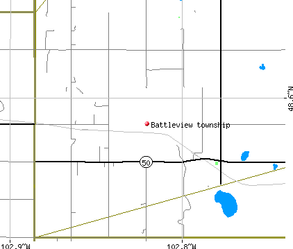 Battleview township, ND map