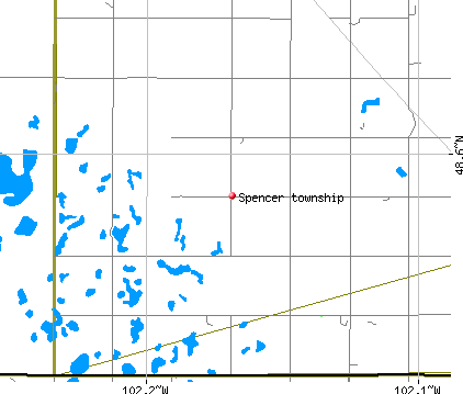 Spencer township, ND map