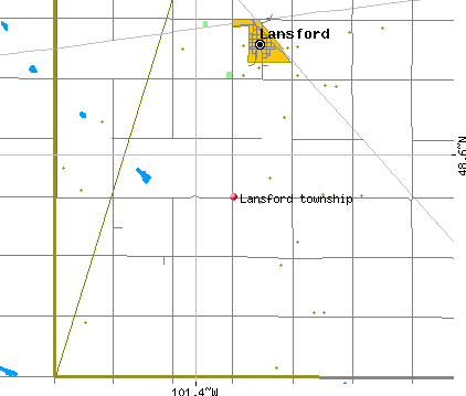 Lansford township, ND map