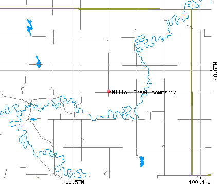 Willow Creek township, ND map