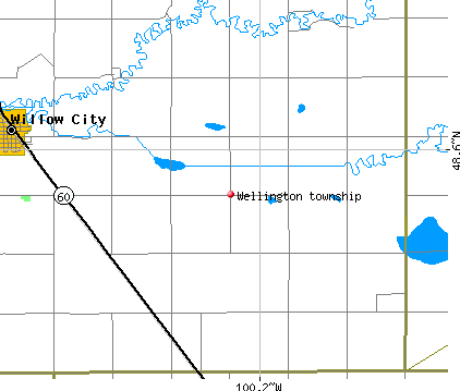 Wellington township, ND map