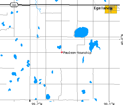 Paulson township, ND map