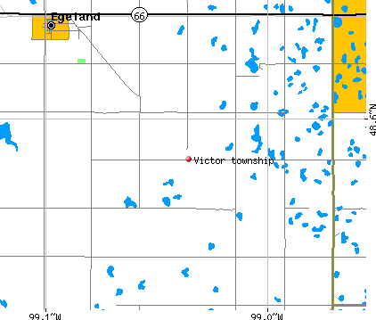 Victor township, ND map