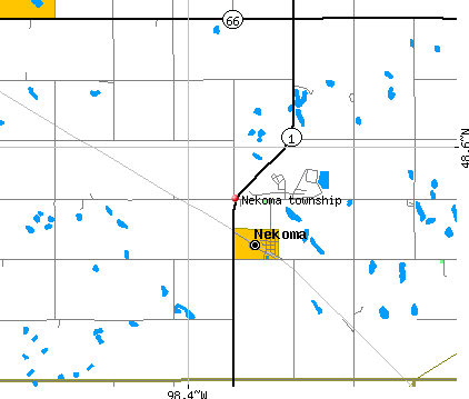 Nekoma township, ND map