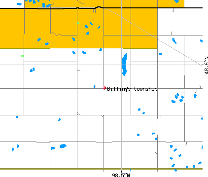 Billings township, ND map