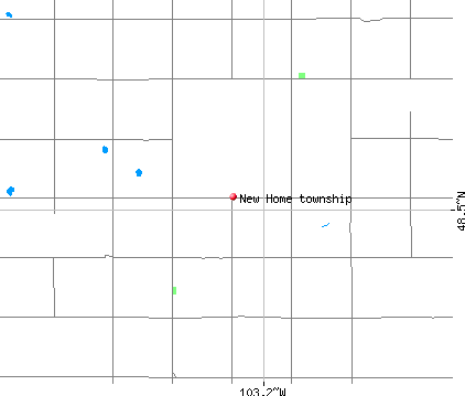 New Home township, ND map