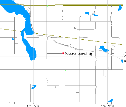 Powers township, ND map