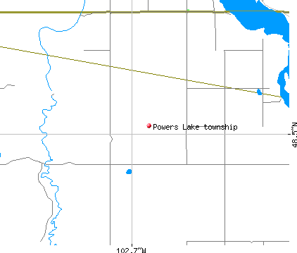 Powers Lake township, ND map