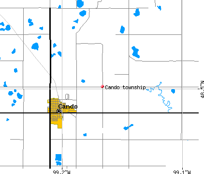 Cando township, ND map
