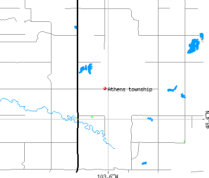 Athens township, ND map