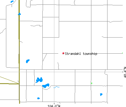 Strandahl township, ND map