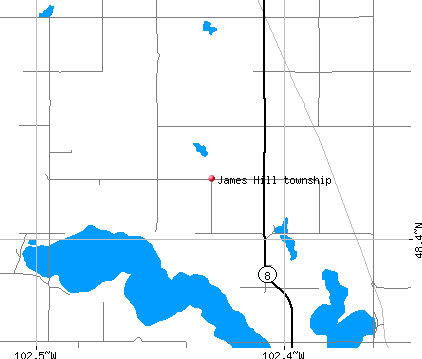James Hill township, ND map