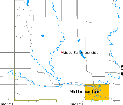 White Earth township, ND map