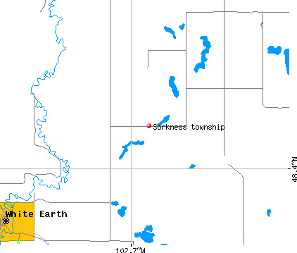 Sorkness township, ND map