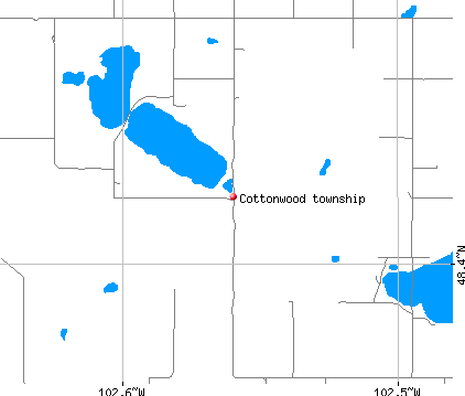 Cottonwood township, ND map