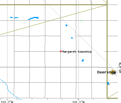 Margaret township, ND map