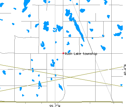 Rush Lake township, ND map