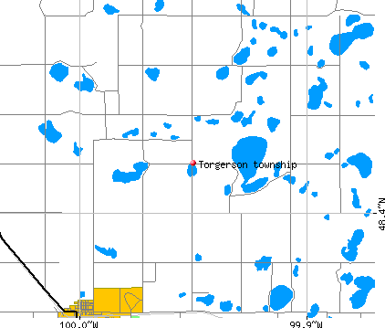 Torgerson township, ND map
