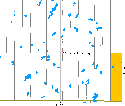 Atkins township, ND map