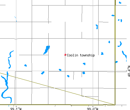 Coolin township, ND map
