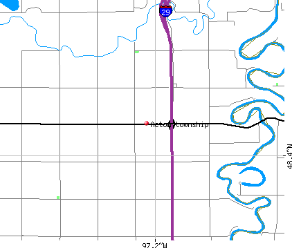Acton township, ND map
