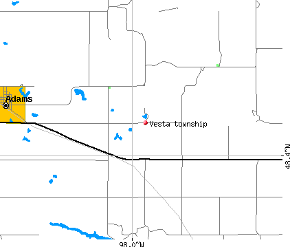 Vesta township, ND map