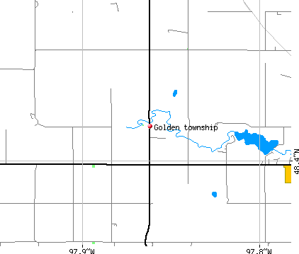 Golden township, ND map