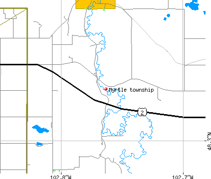 Myrtle township, ND map