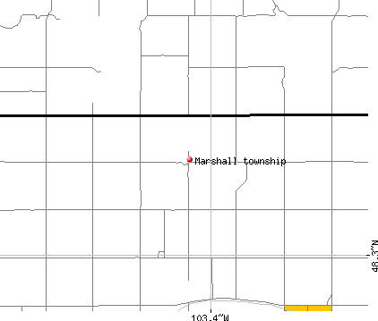 Marshall township, ND map