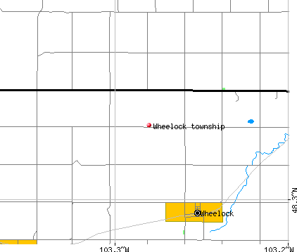 Wheelock township, ND map