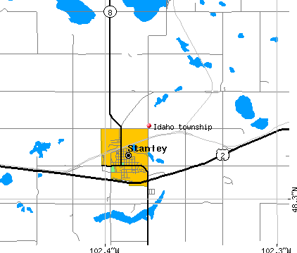Idaho township, ND map