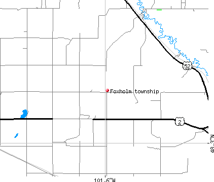 Foxholm township, ND map