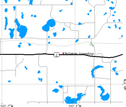 McGahan township, ND map