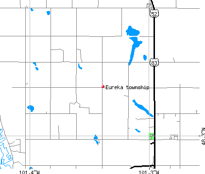 Eureka township, ND map