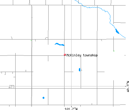 McKinley township, ND map
