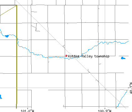 Kottke Valley township, ND map